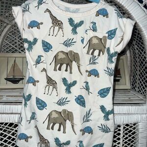 Little planet by carters safari print short romper